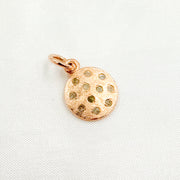 DC014. Diamond Sterling Silver Round Charm